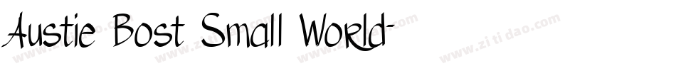 Austie Bost Small World字体转换